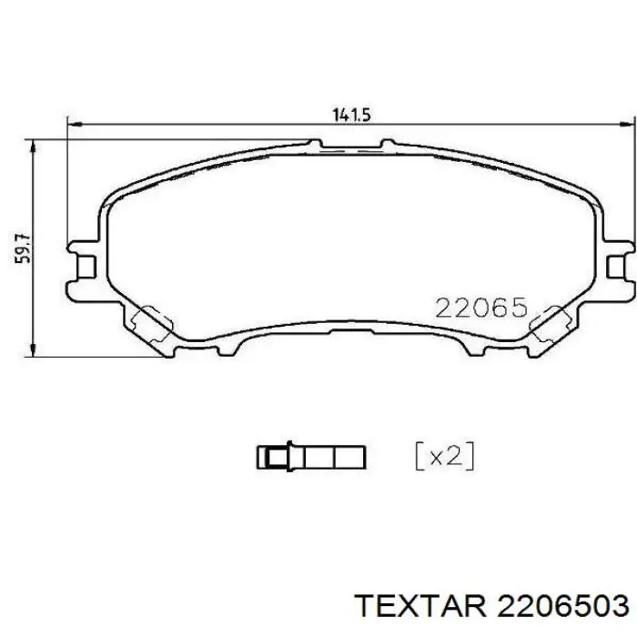 Колодки Textar 2206503 цена, от 37.11 USD