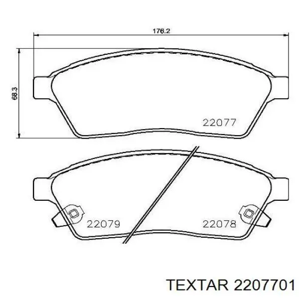 Колодки Textar 2207701 цена, от 18.61 USD