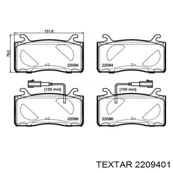 Колодки Textar 2209401 цена, от 96.67 USD