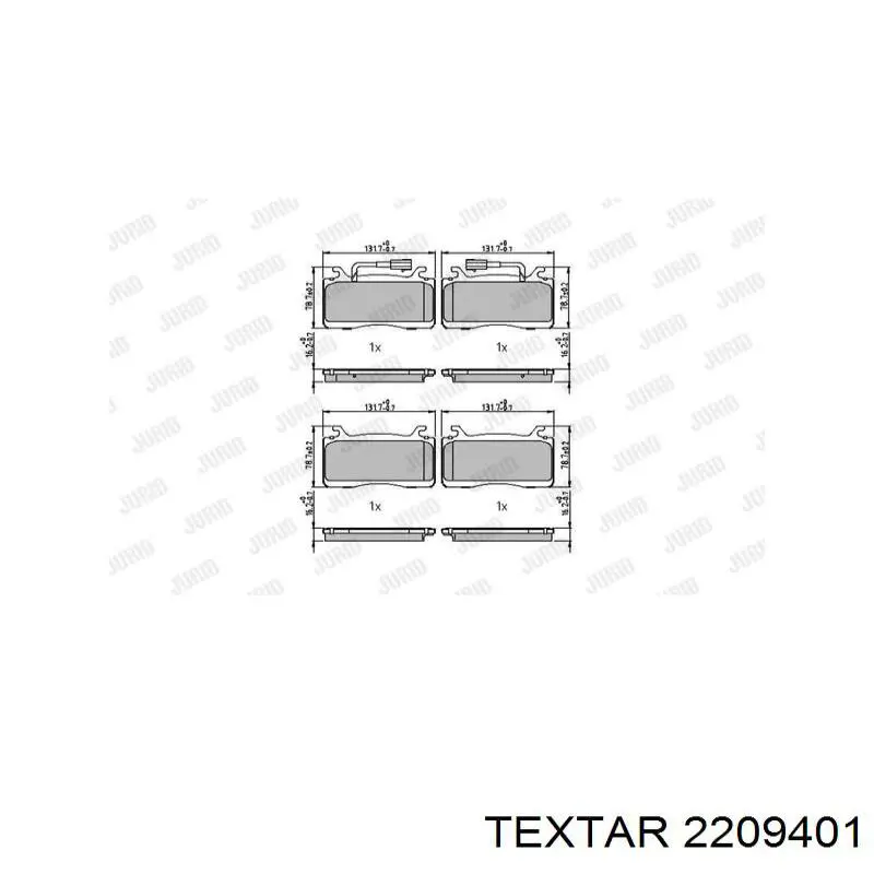 Купить 2209401 Textar Колодки тормозные