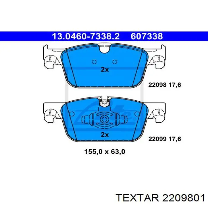 Колодки Textar 2209801 цена, от 64.22 USD