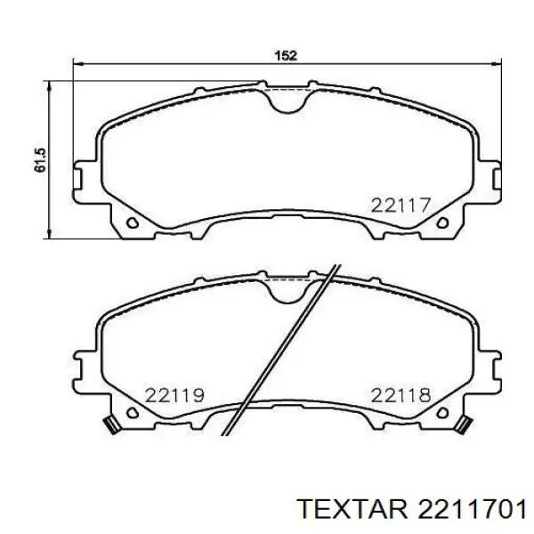 Колодки Textar 2211701 цена, от 56.64 USD