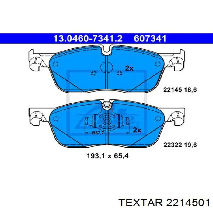 Pastillas de freno delanteras 2214501 Textar