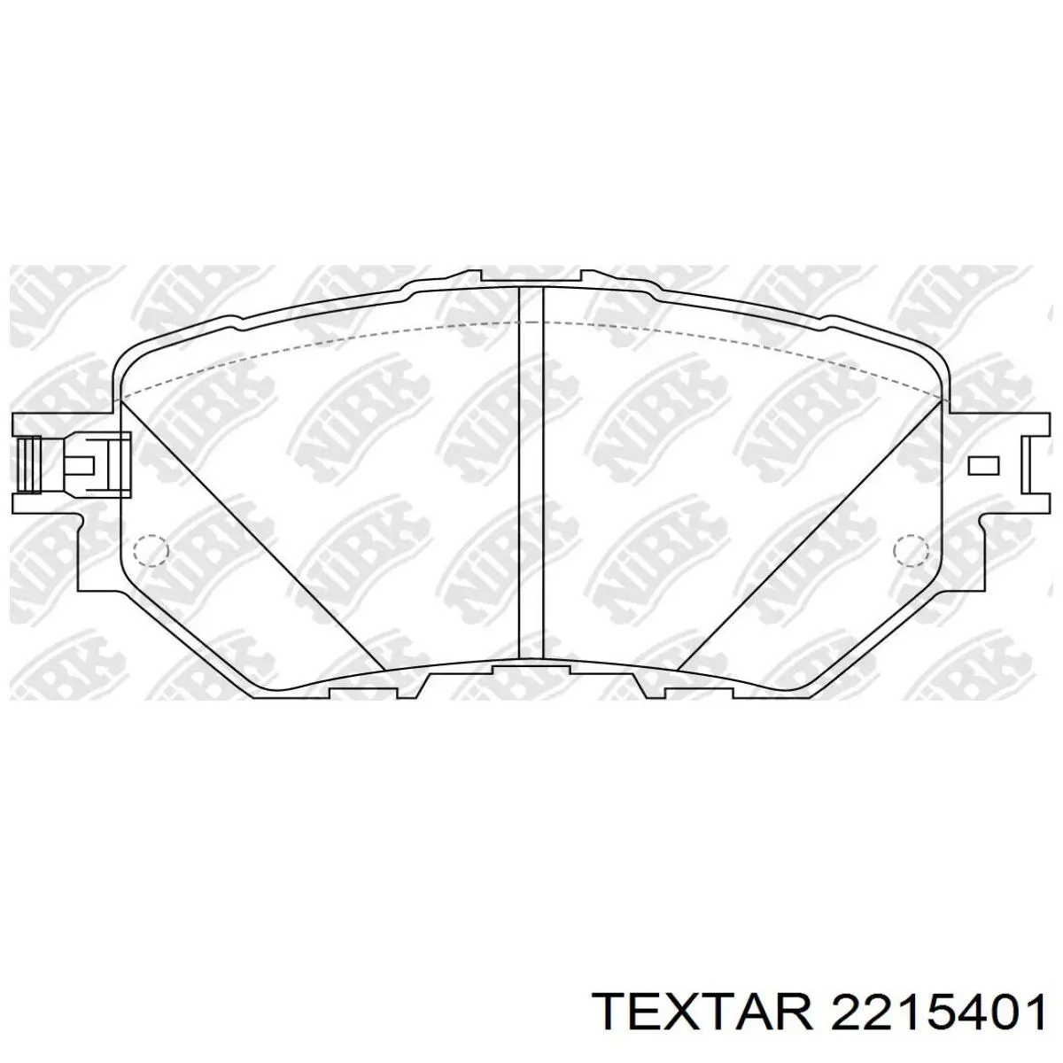 Передние тормозные колодки 2215401 Textar