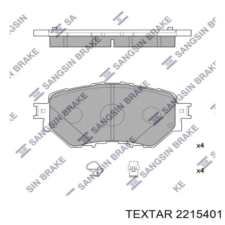 Колодки Textar 2215401 цена, от 53.33 USD