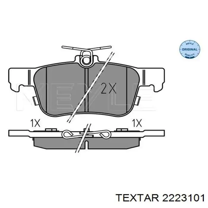 Купить 2223101 Textar Колодки тормозные задние, дисковые