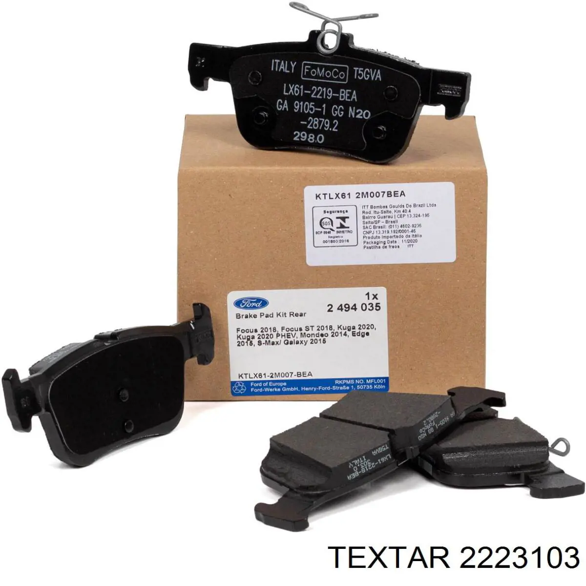 Колодки дисковые  Textar 2223103 цена, от 42.85 USD