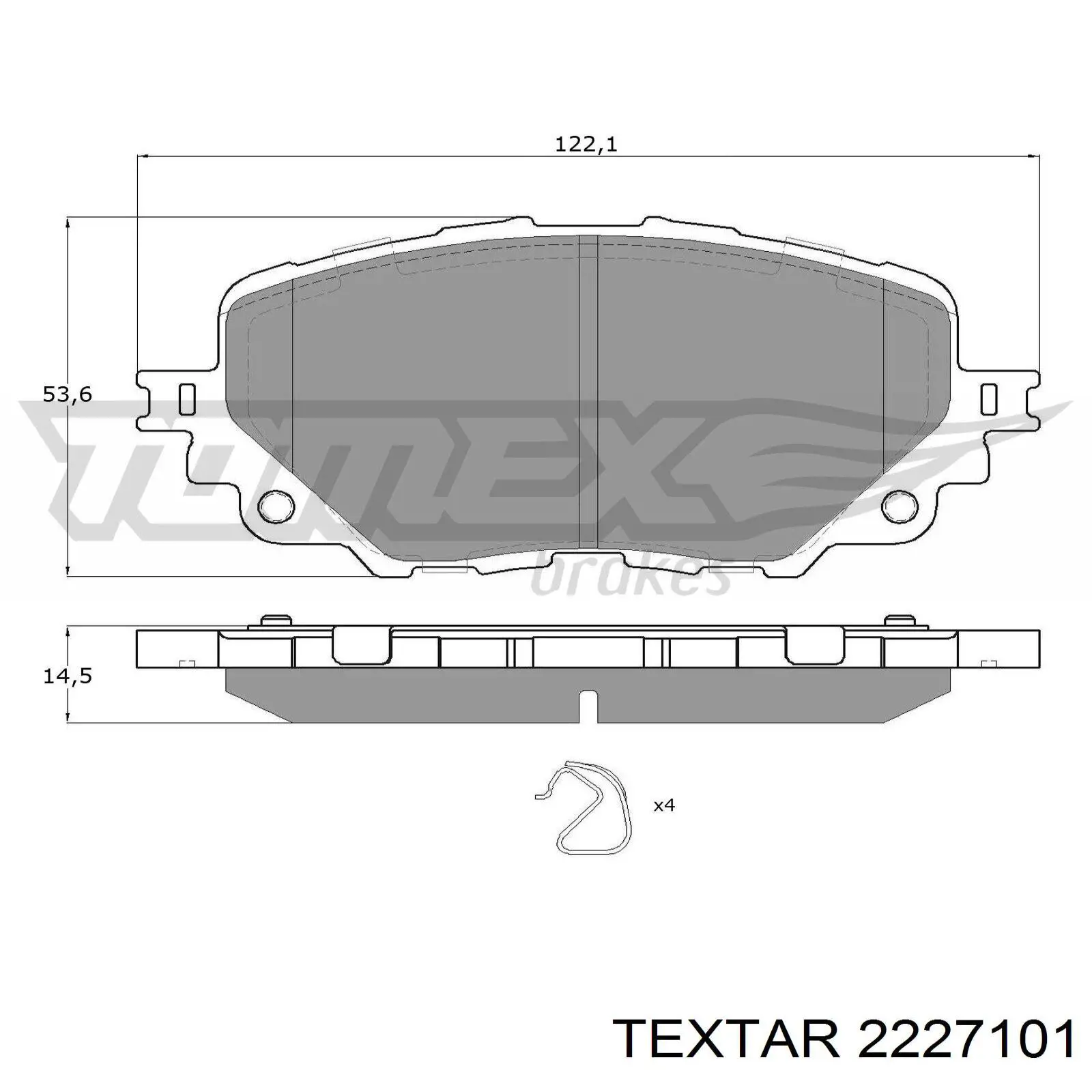 Купить 2227101 Textar Колодки тормозные