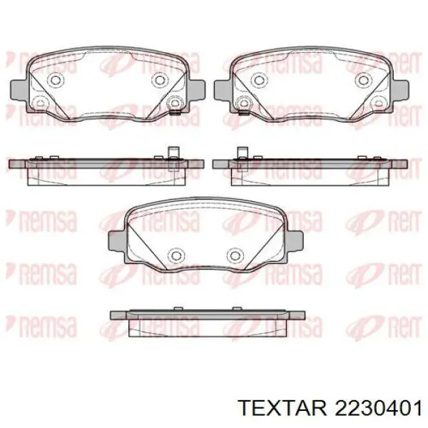 Купить 2230401 Textar Колодки тормозные задние, дисковые