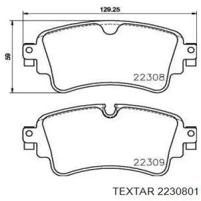 Задние дисковые колодки Textar 2230801