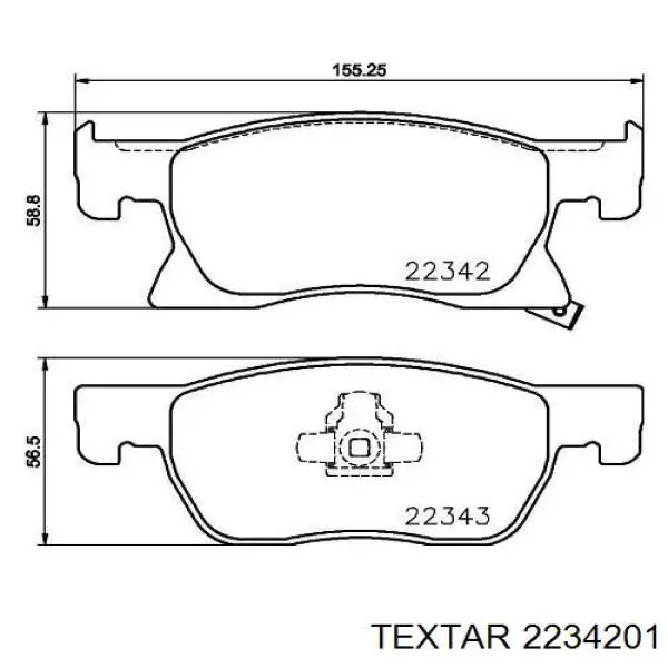 Колодки Textar 2234201 цена, от 36.95 USD