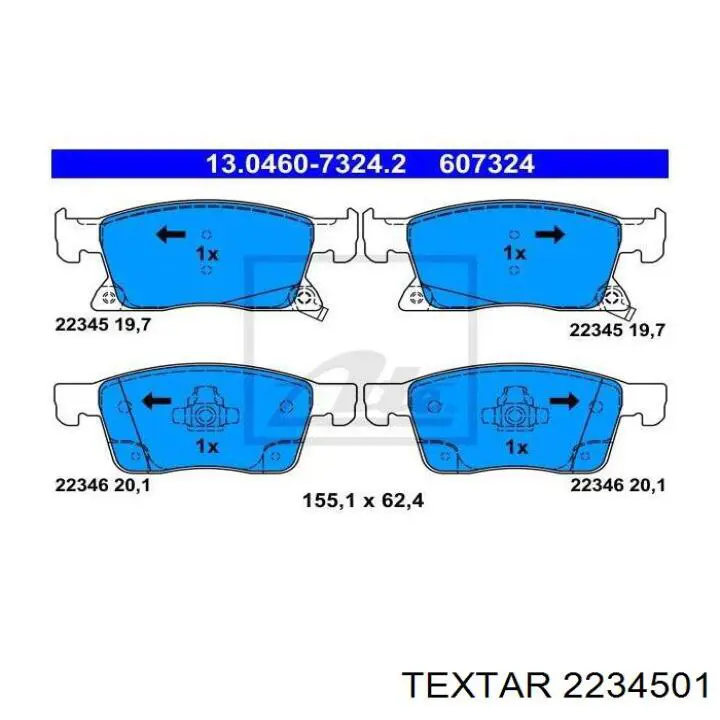 Колодки Textar 2234501 цена, от 62.54 USD
