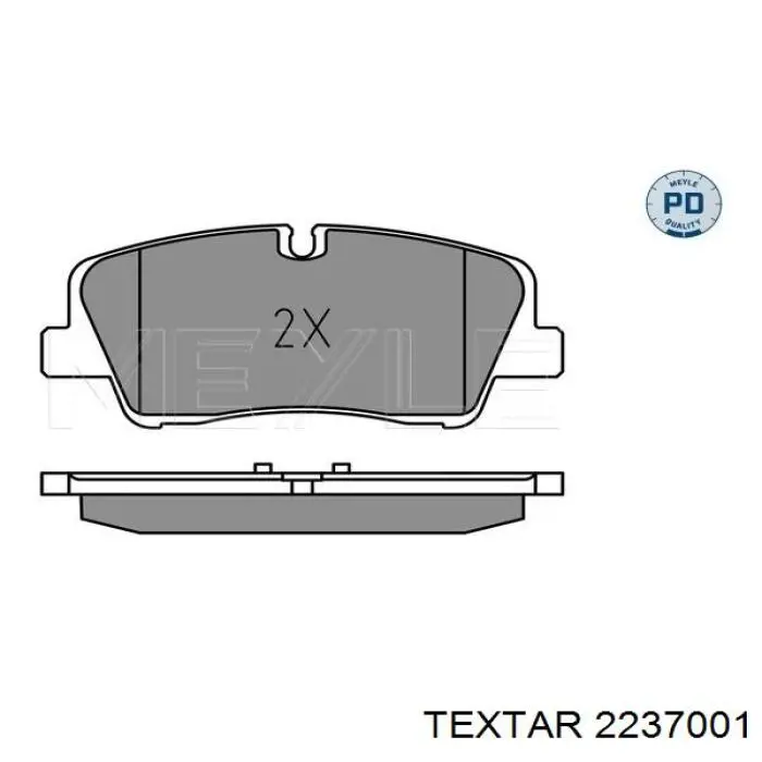 Купить 2237001 Textar Колодки тормозные задние, дисковые