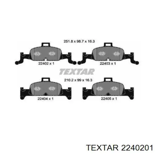 Купить 2240201 Textar Колодки тормозные