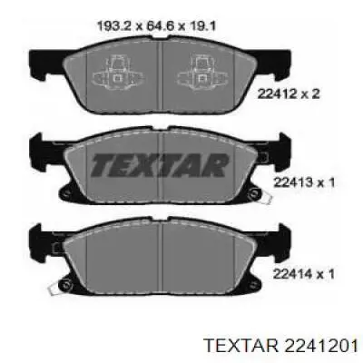 Колодки Textar 2241201 цена, от 68.47 USD