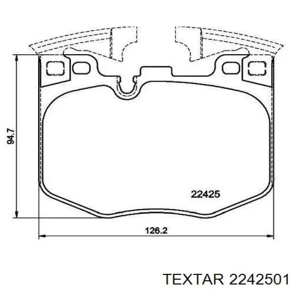 Колодки Textar 2242501 цена, от 182.54 USD