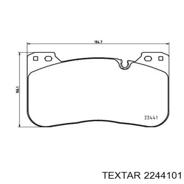 Передние тормозные колодки 2244101 Textar