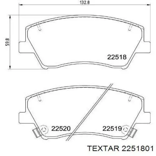 Колодки Textar 2251801 цена, от 34.31 USD