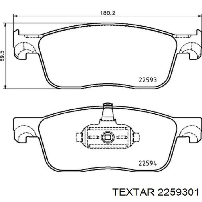 Купить 2259301 Textar Колодки тормозные