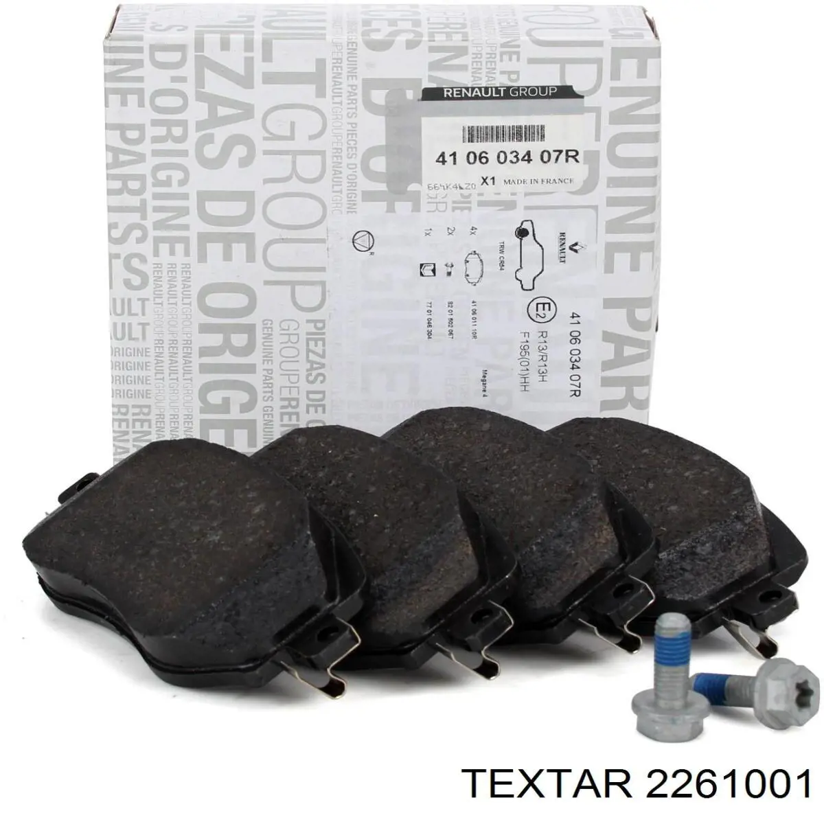 Передние тормозные колодки 2261001 Textar