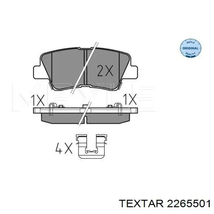 Колодки дисковые  Textar 2265501 цена, от 45.42 USD