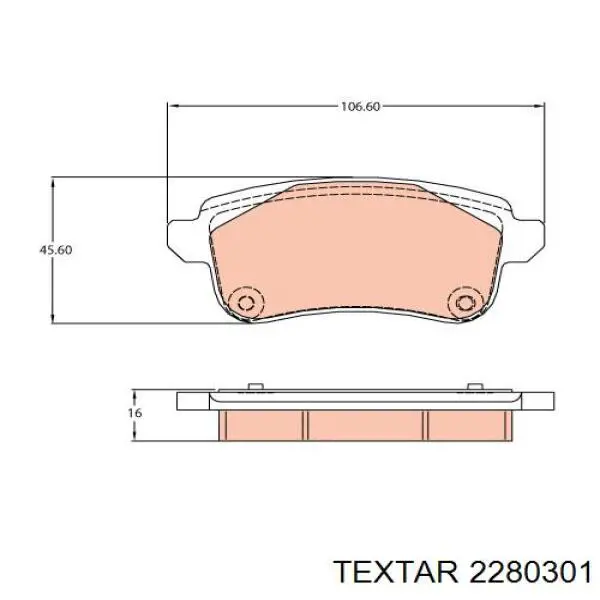 Купить 2280301 Textar Колодки тормозные
