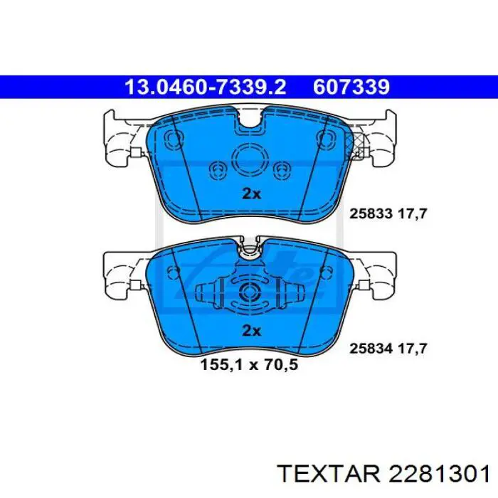 Колодки Textar 2281301 цена, от 67.06 USD