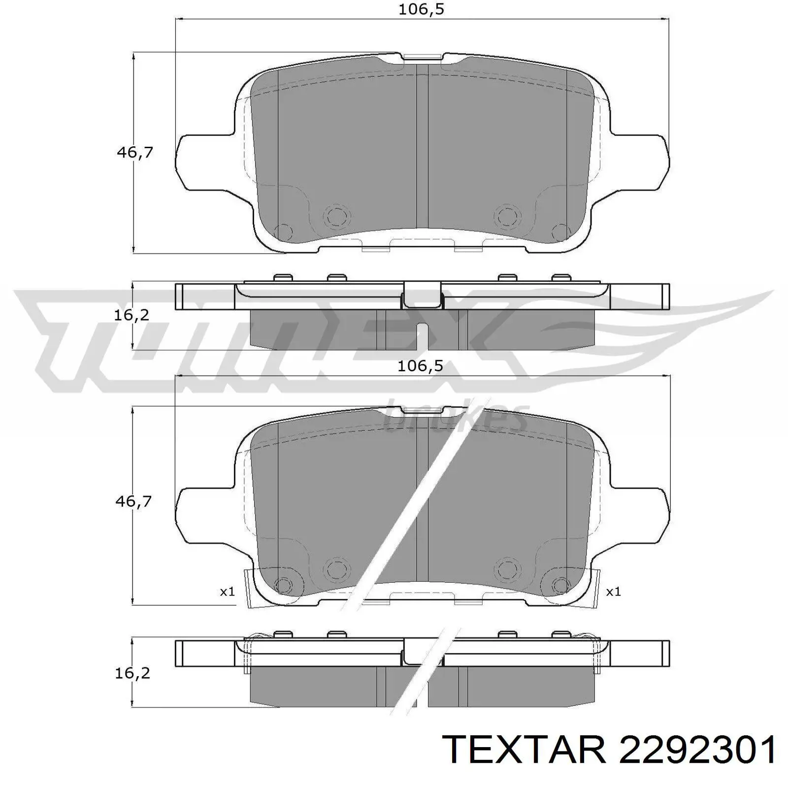Колодки дисковые  Textar 2292301 цена, от 59.15 USD