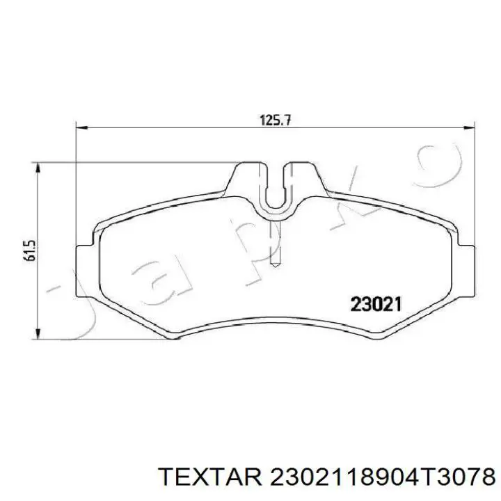 2302118904T3078 Textar Колодки тормозные дисковые комплект