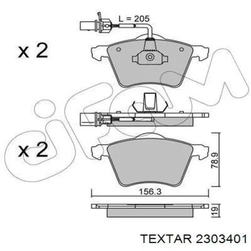 Купить 2303401 Textar Колодки тормозные