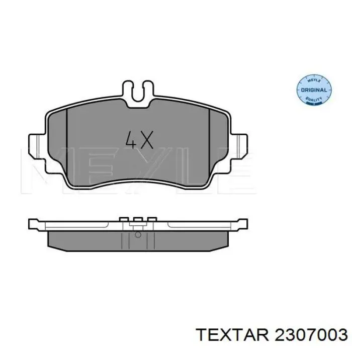 Передние тормозные колодки 2307003 Textar