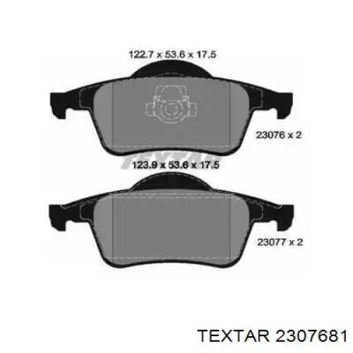2307681 Textar Колодки тормозные дисковые комплект