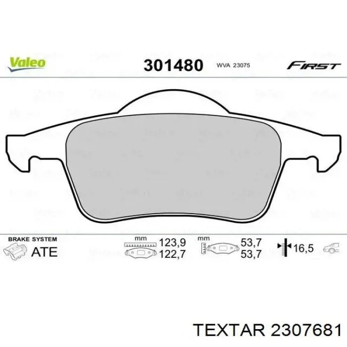 Купить 2307681 Textar Колодки тормозные задние, дисковые