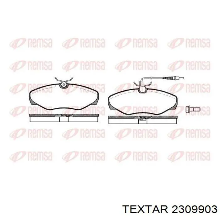Передние тормозные колодки 2309903 Textar