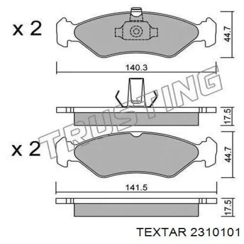 Тормозные колодки Textar 2310101