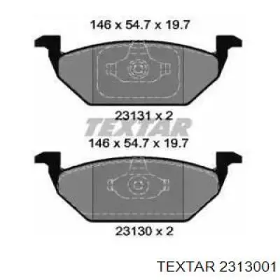 Купить 2313001 Textar Колодки тормозные