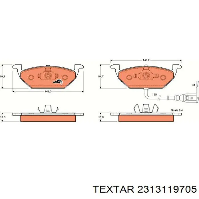 Колодки Textar 2313119705 цена, от 22.27 USD