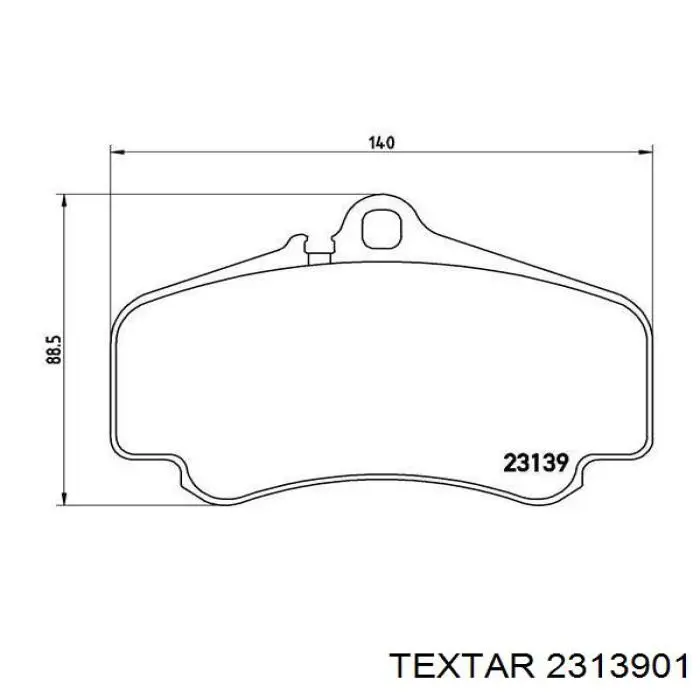 Передние тормозные колодки 2313901 Textar