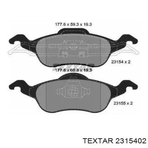 Купить 2315402 Textar Колодки тормозные