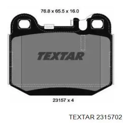 Купить 2315702 Textar Колодки тормозные задние, дисковые