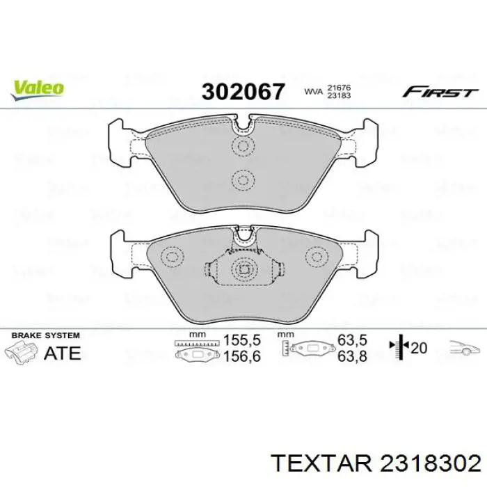 Купить 2318302 Textar Колодки тормозные