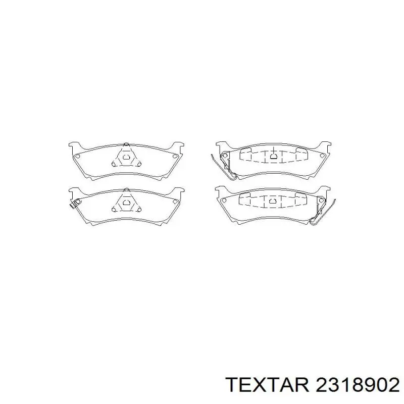Колодки дисковые  Textar 2318902 цена, от 38.29 USD