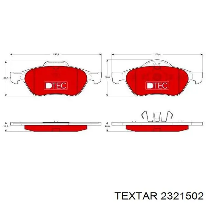 Колодки Textar 2321502 цена, от 23.13 USD