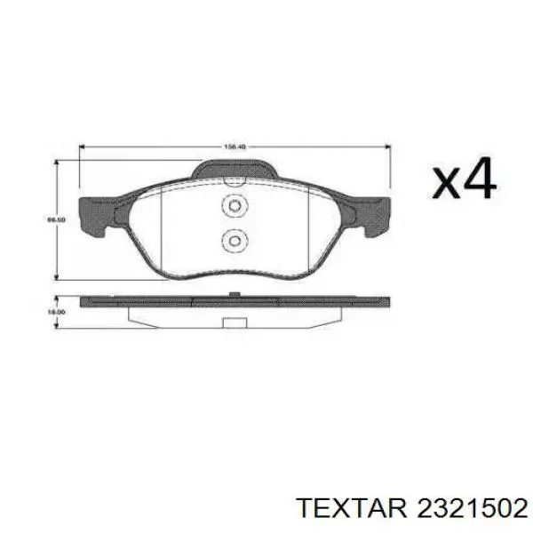 Купить 2321502 Textar Колодки тормозные