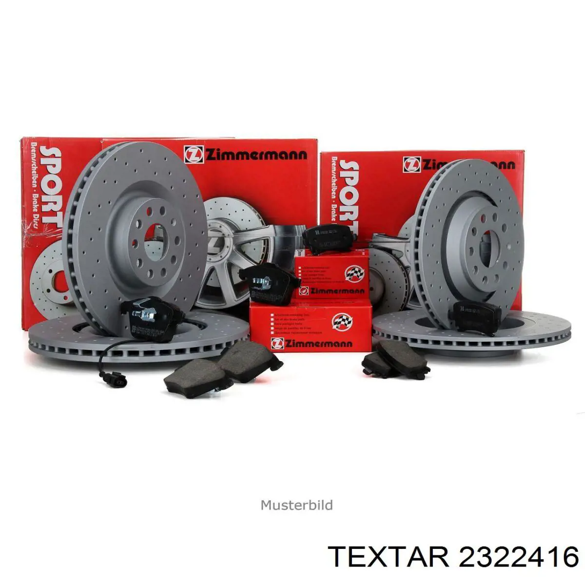 Задние тормозные колодки 2322416 Textar