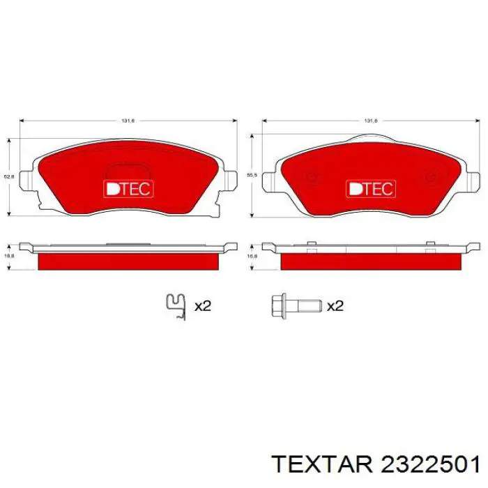 Купить 2322501 Textar Колодки тормозные