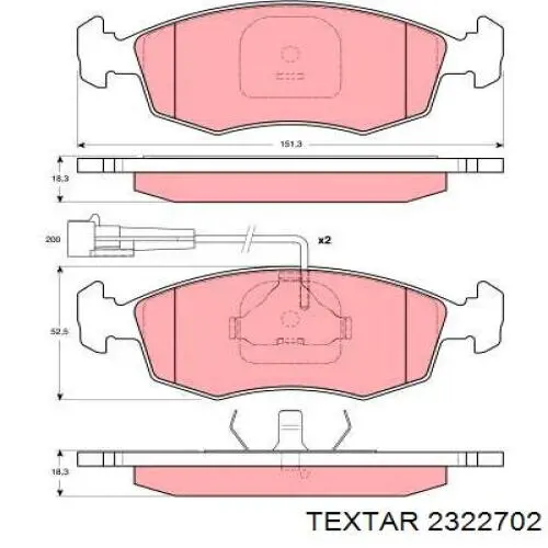 Купить 2322702 Textar Колодки тормозные