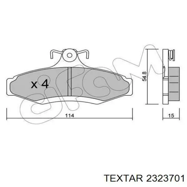 Колодки дисковые  Textar 2323701 цена, от 13.40 USD