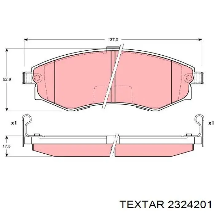 2324201 Textar Колодки тормозные дисковые комплект