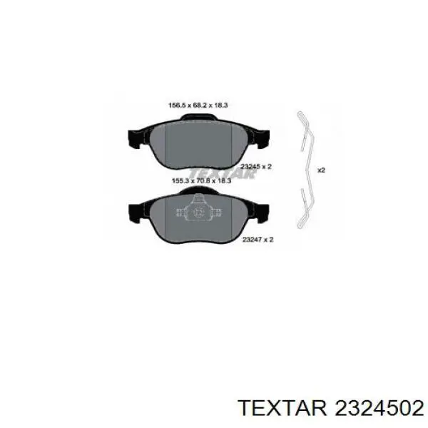 Колодки Textar 2324502 цена, от 39.84 USD